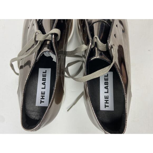 The Label Metallic Rose Gold Platform Square Toe Shoes US Size 8 / UK Size 38 - Picture 2 of 15